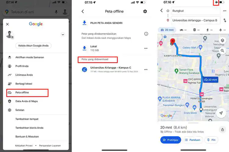 gambar offline maps di google maps