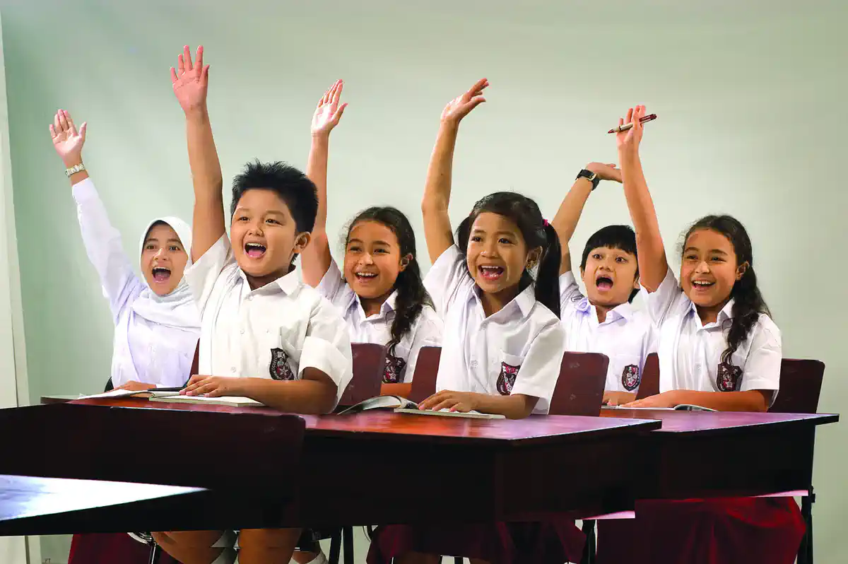 foto anak sekolah di kelas